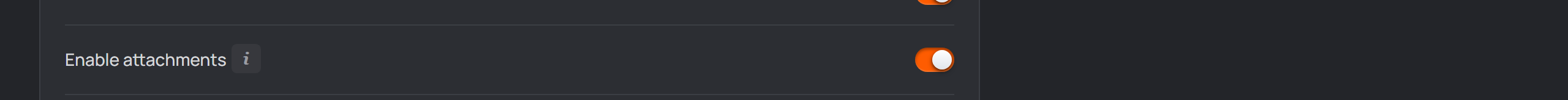 Settings → Project → Enable attachments
